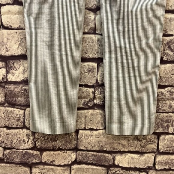Jones New York Blue & White Seersucker Pull On Dress Pants Size 4 - Picture 8 of 9